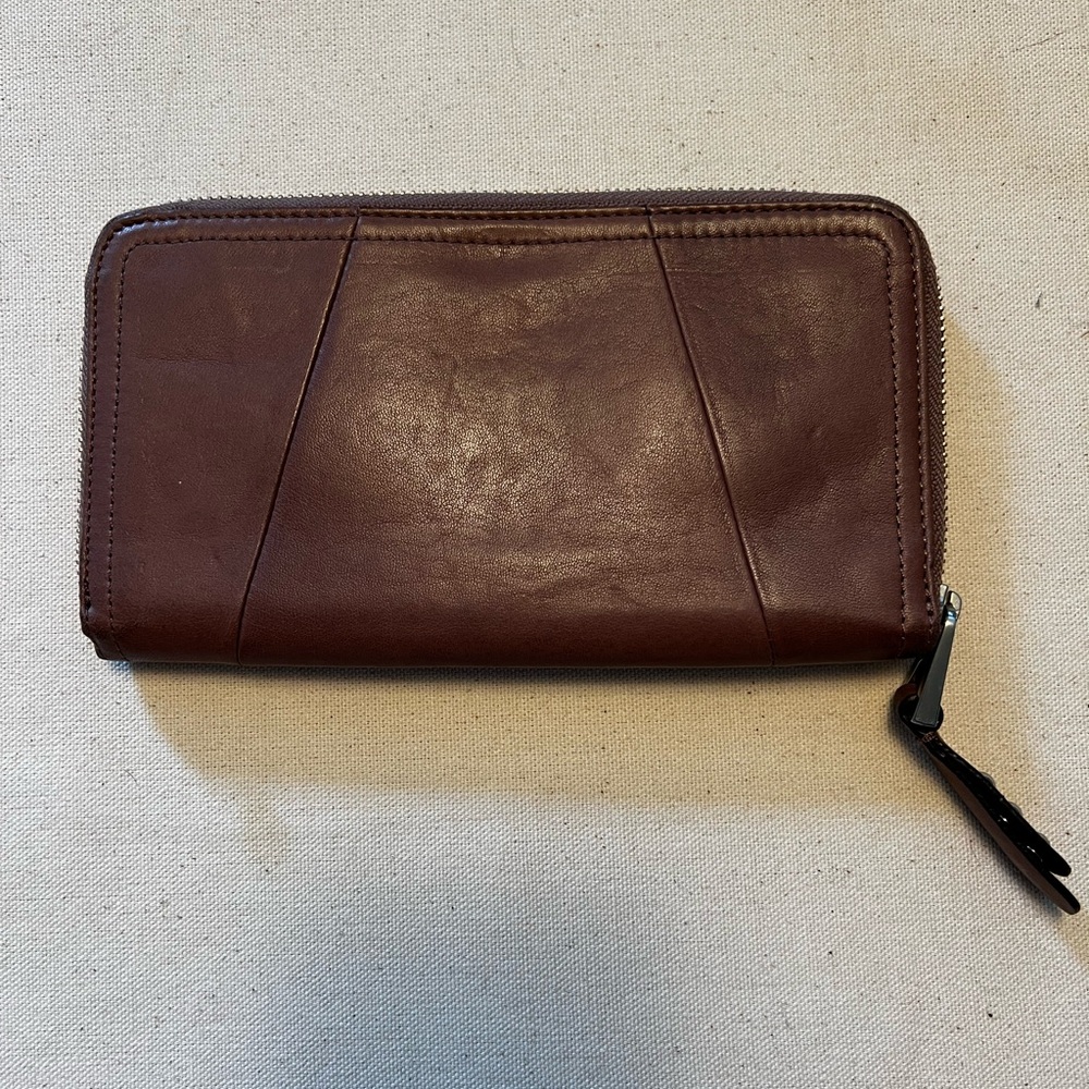 Brown Studded Leather Wallet - Picture 2 of 4
